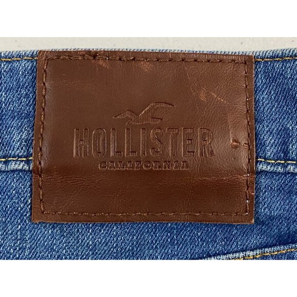 Hollister Epic Flex Super Skinny Jeans Mens 34x32 Blue Distressed Ripped - Picture 14 of 14